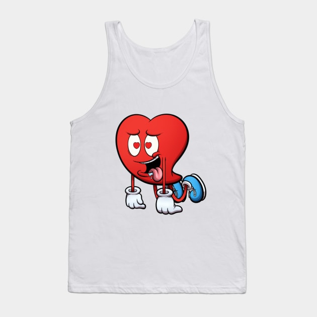 Drooling Heart In Love Tank Top by TheMaskedTooner